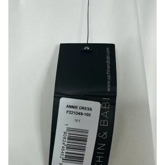 SACHIN + BABI Dress Size 18 / 18W Evening Gown NEW Annie Ivory Knee Length Sash - Picture 3 of 13